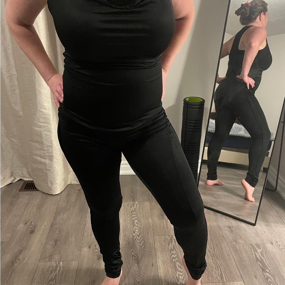 Diesel Black Leggings Sleek High-Waisted Design